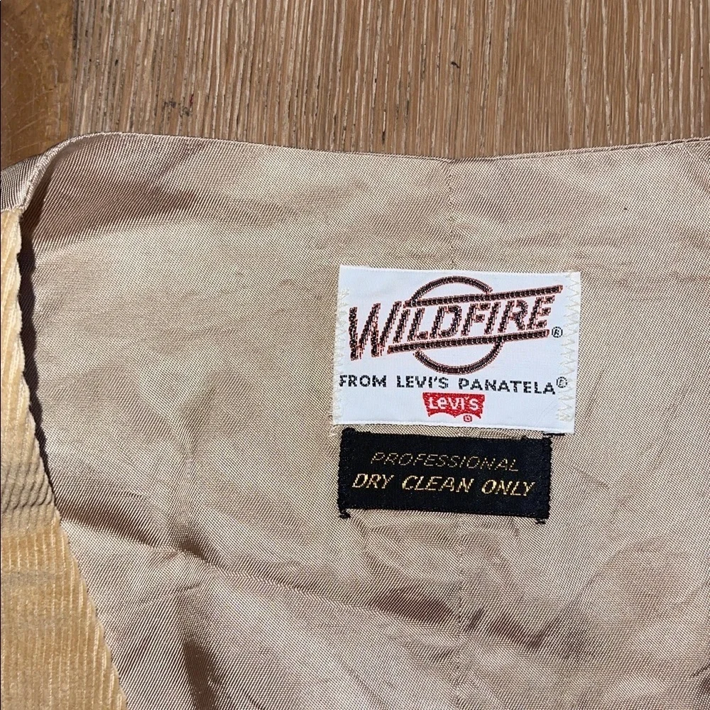Vintage Levi's from panatela size small Beige Corduroy Vest